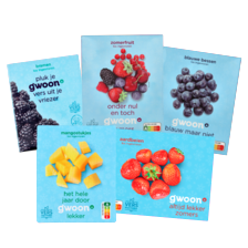g'woon diepvries fruit bramen, blauwe bessen, aardbeien, mango stukjes of zomerfruit